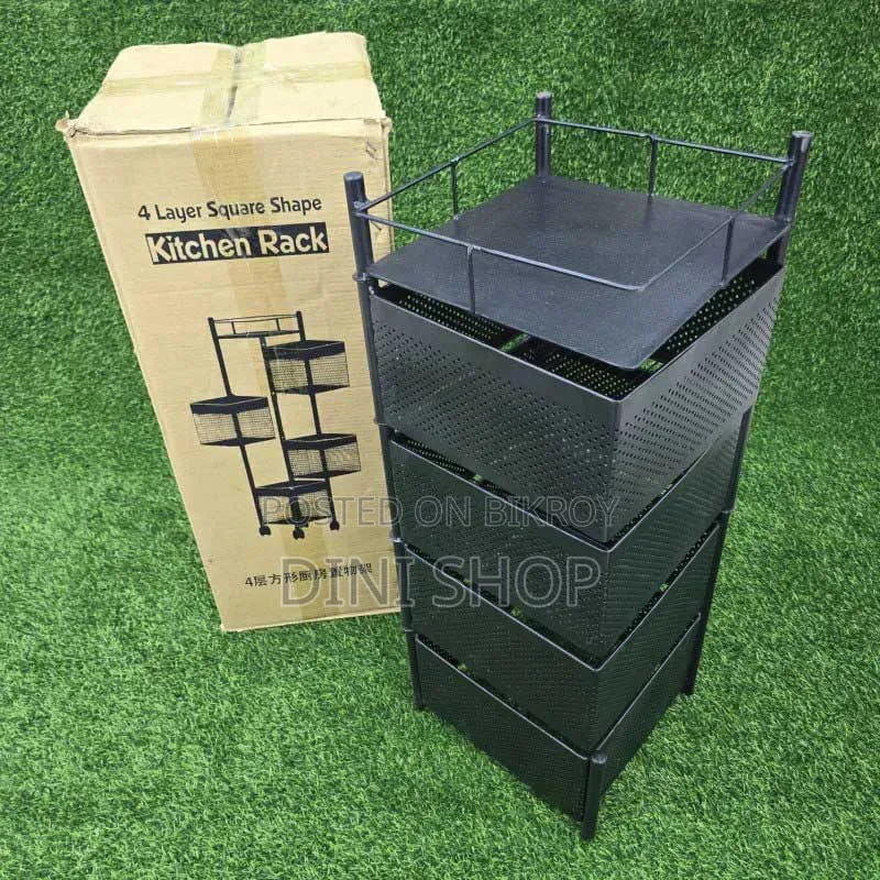 4 Layer Round Shape Kitchen Rack