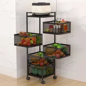 4 Layer Round Shape Kitchen Rack