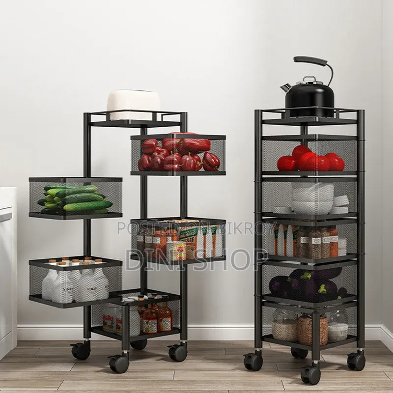 4 Layer Round Shape Kitchen Rack