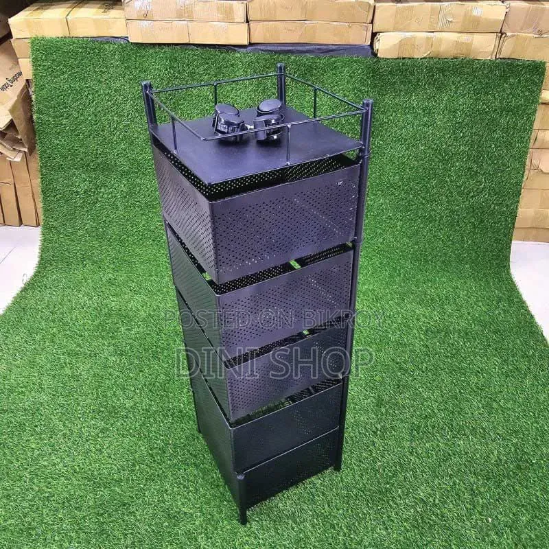4 Layer Round Shape Kitchen Rack
