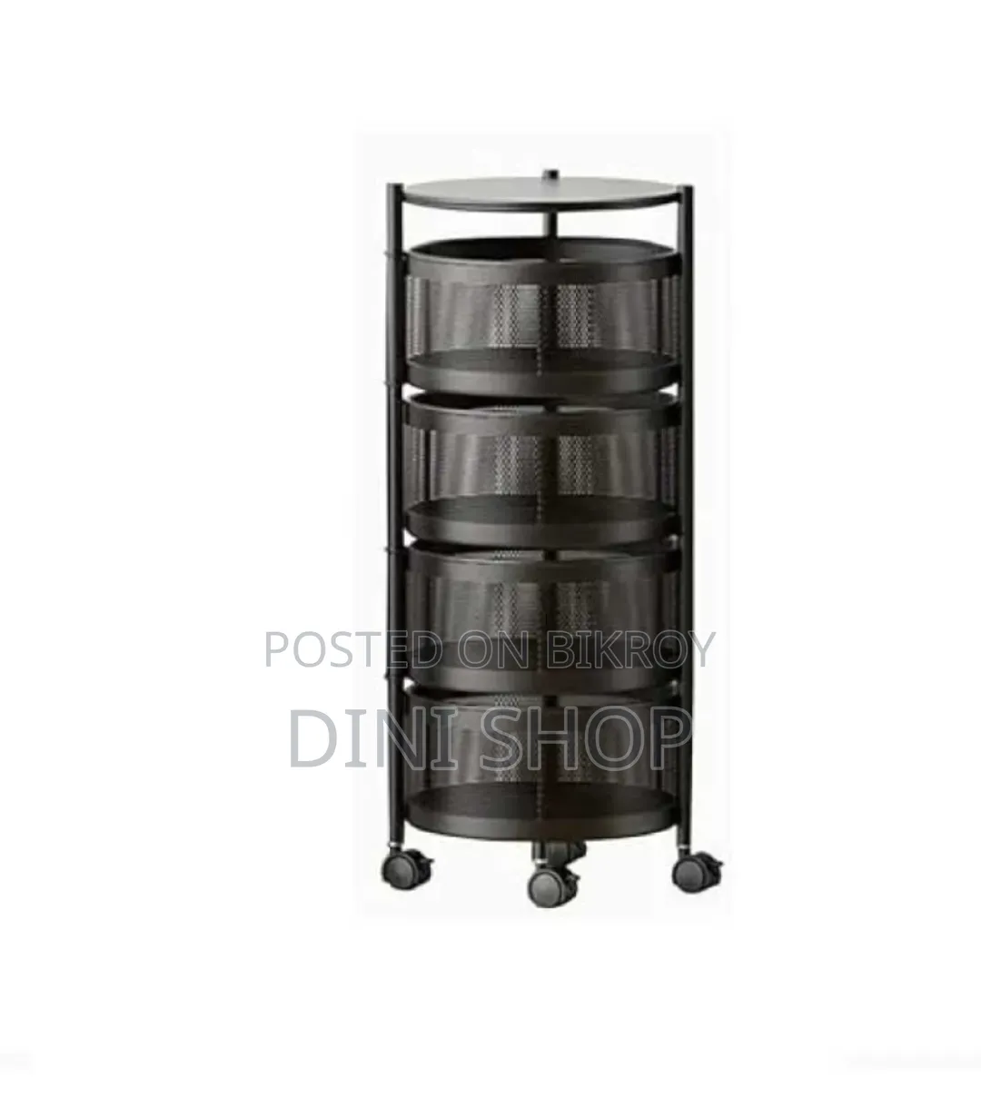 4 Layer Round Shape Kitchen Rack