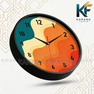 করনা ফ্যাশন (KW-40) ১২ ইঞ্চি অ্যাবস্ট্রাক্ট রেট্রো ওয়েভি প্রিমিয়াম ওয়াল ক্লক
