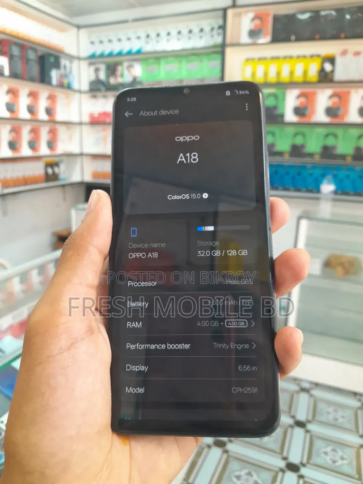 Oppo A18 128 GB Black