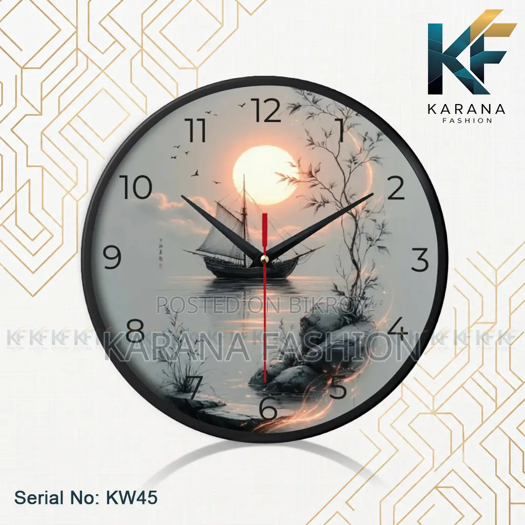 KARANA FASHION 12-Inch (KW-45) Scenic Art Wall Clock