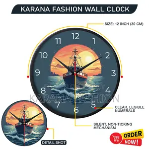 Karana Fashion (KW-46) Premium 12-Inch Decorative Wall Clock