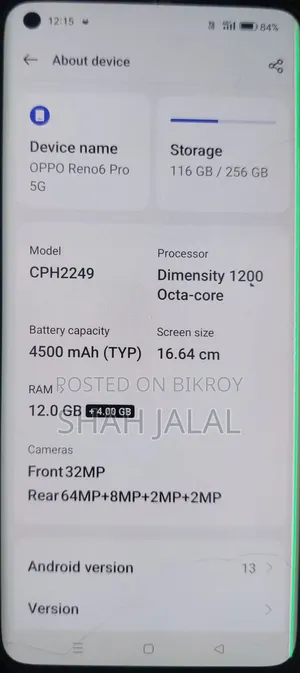 Oppo Reno6 Pro+ 5G 256 GB Blue