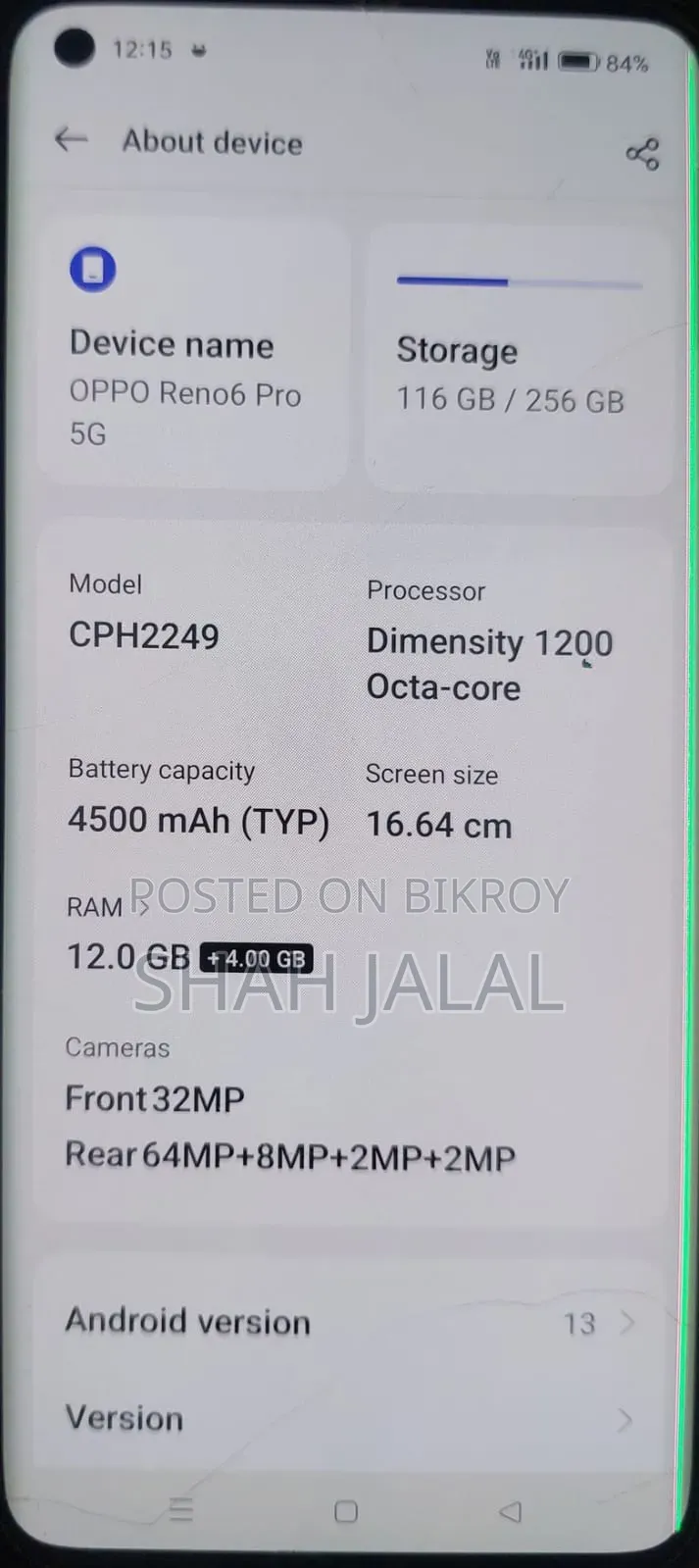Oppo Reno6 Pro+ 5G 256 GB Blue