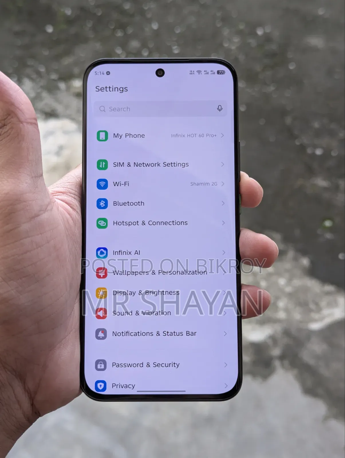 ইনফিনিক্স হট ৬০ প্রো প্লাস ১২৮ জিবি ব্ল্যাক