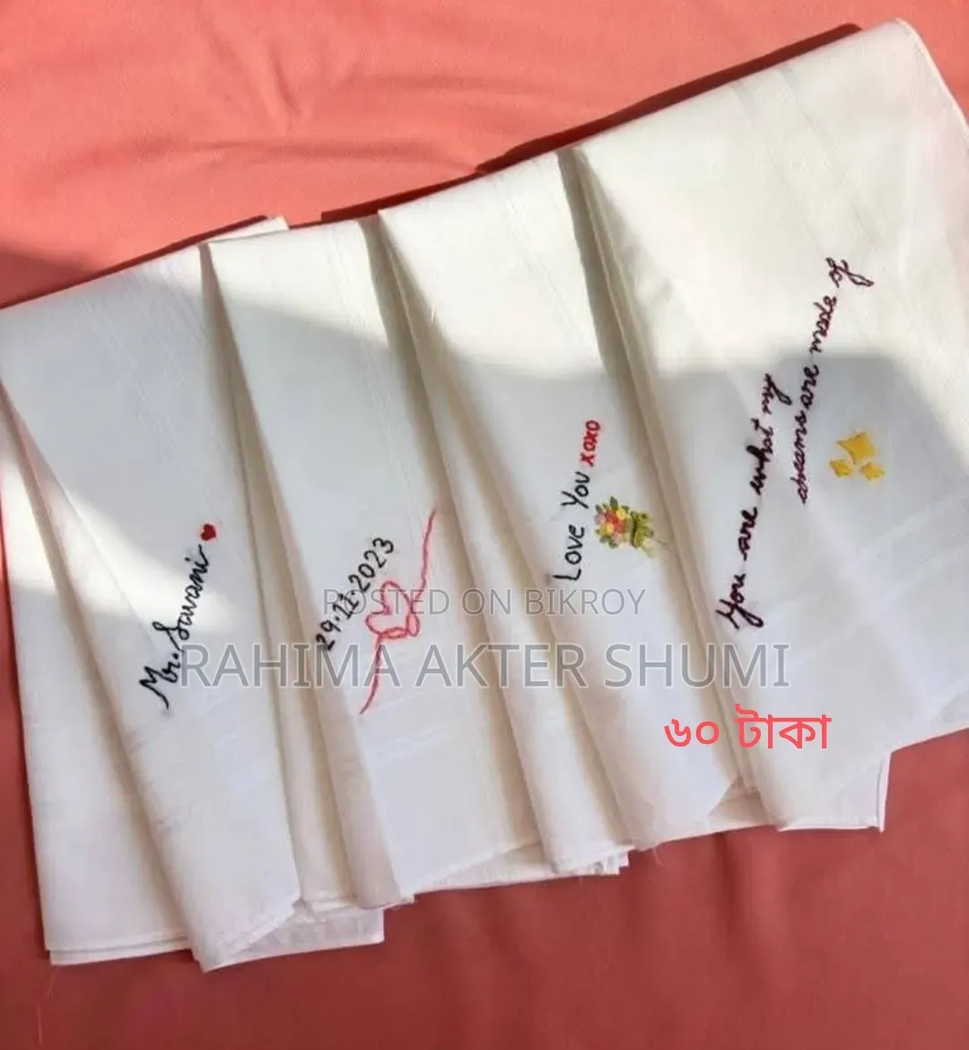 Handkerchief Collection. Name / Message. Starting from 40 Taka