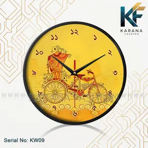 Karana Fashion (KW09) 12-Inch Rickshaw Art Wall Clock