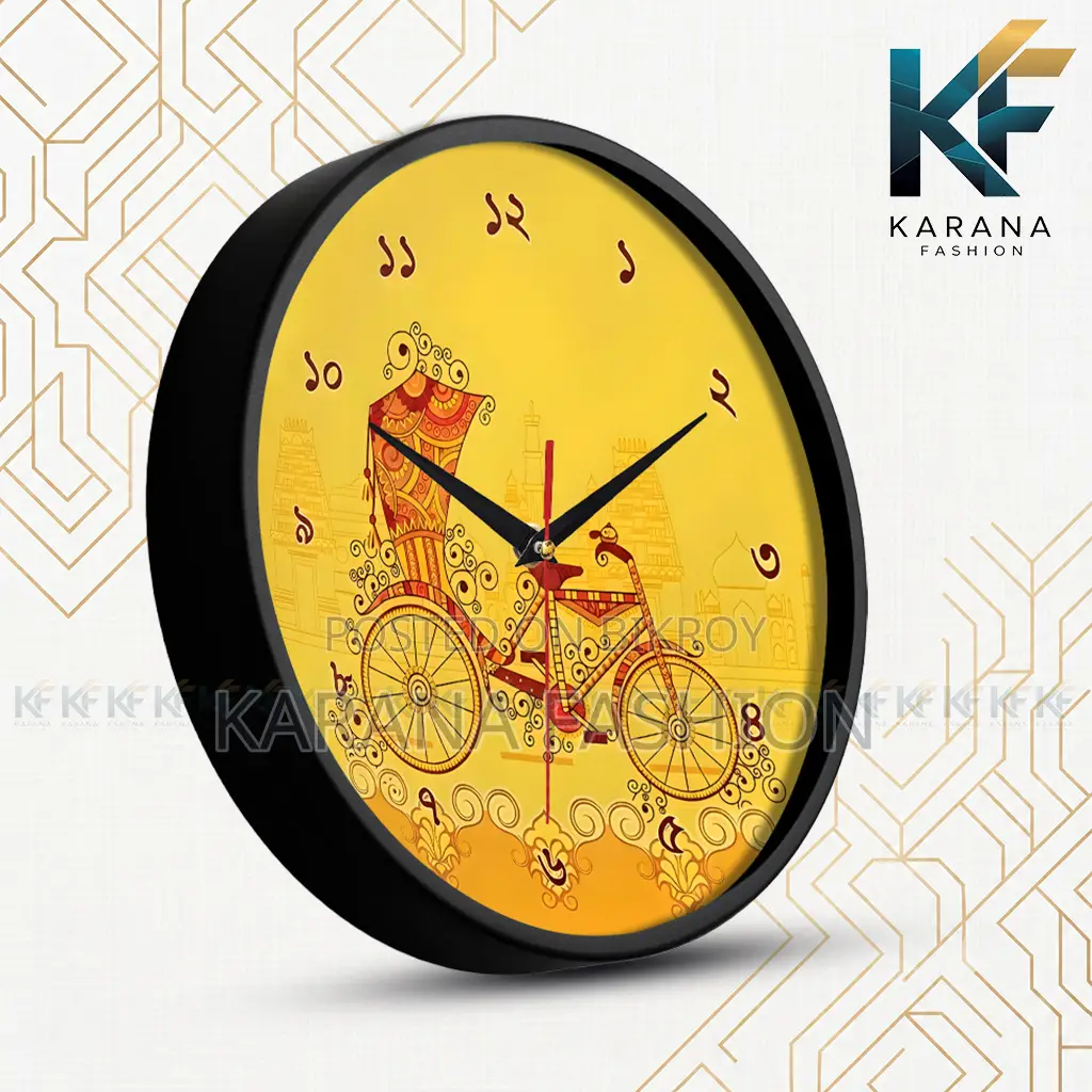 Karana Fashion (KW09) 12-Inch Rickshaw Art Wall Clock