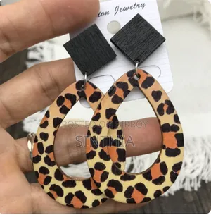 Earring Leopard Zebra Print Raindrop Long Earrings