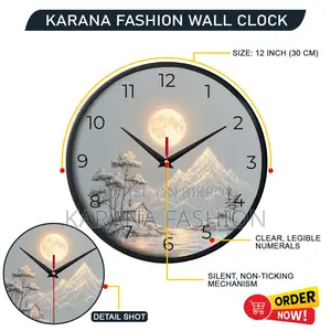 Karana Fashion (KW-50) Premium 12-Inch Decorative Wall Clock