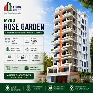 3 Bedroom Apartment in Mybd Rose Garden, Basundhara for sale