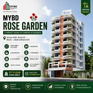 3 Bedroom Apartment in Mybd Rose Garden, Basundhara for sale
