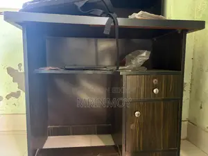 Computer and Study Desk With Bookshelf