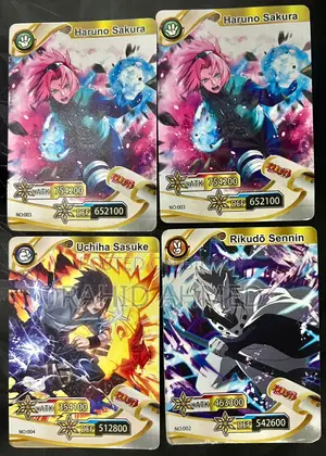 Naruto Battle Cards Set (4 Pcs) Available for direct pickup only