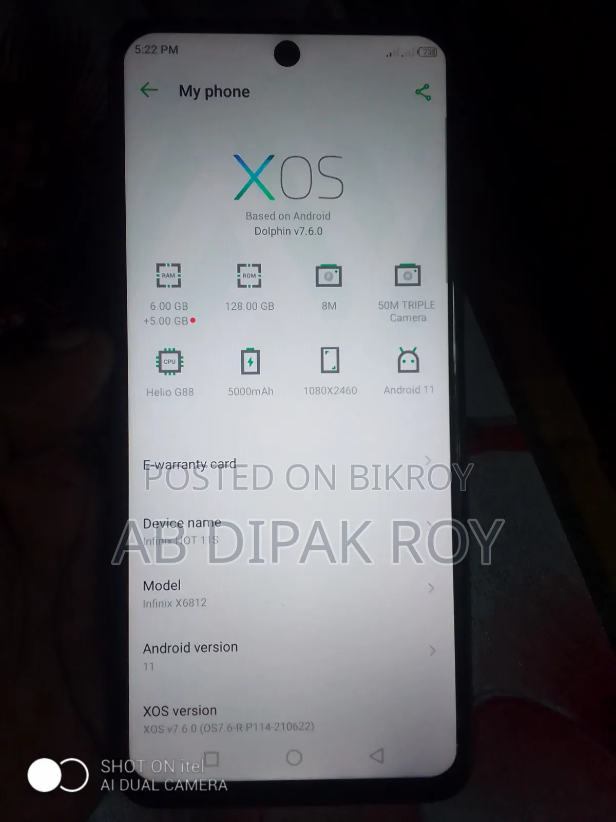 Infinix Hot 11s 128 GB