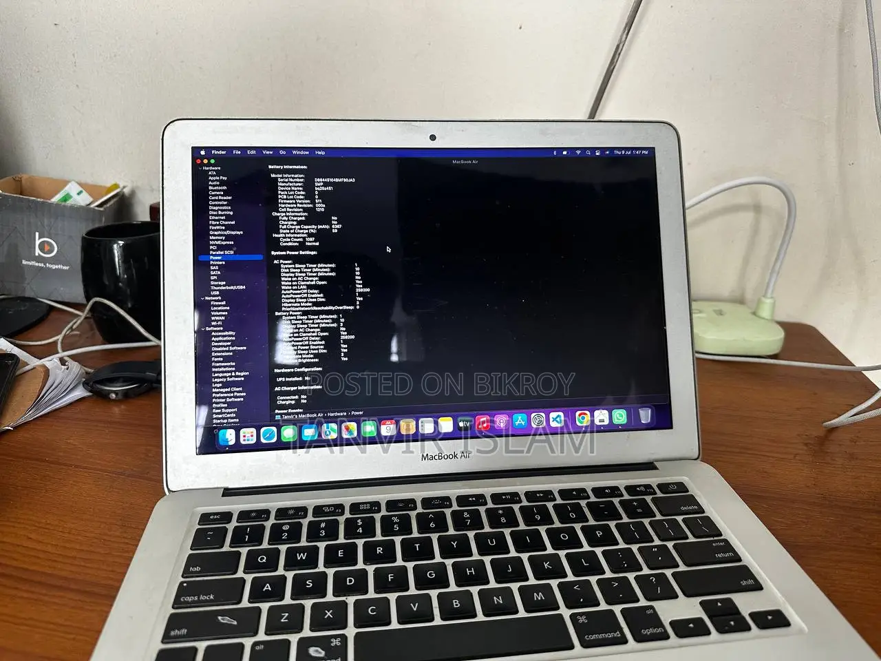 Laptop Apple MacBook Air 2017 8GB Intel Core I5 SSD 128GB