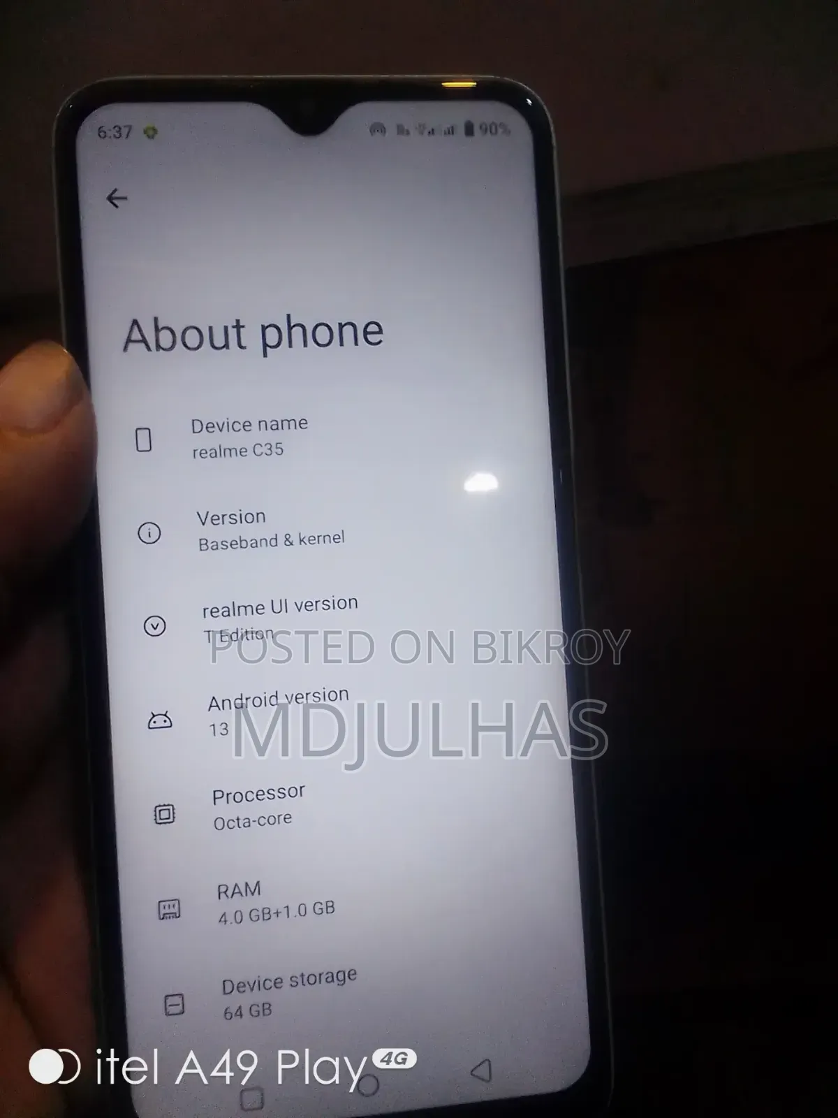 Realme C35 64 GB Silver