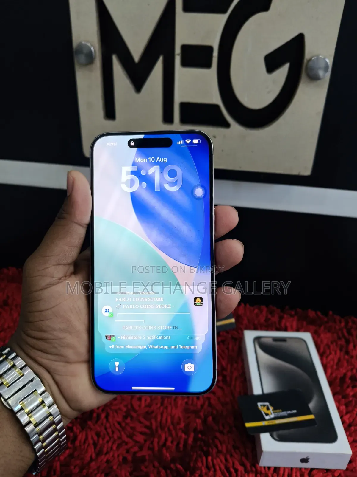 অ্যাসল আইফোন ১৫ প্রো ম্যাক্স ২৫৬ জিবি সিলভার