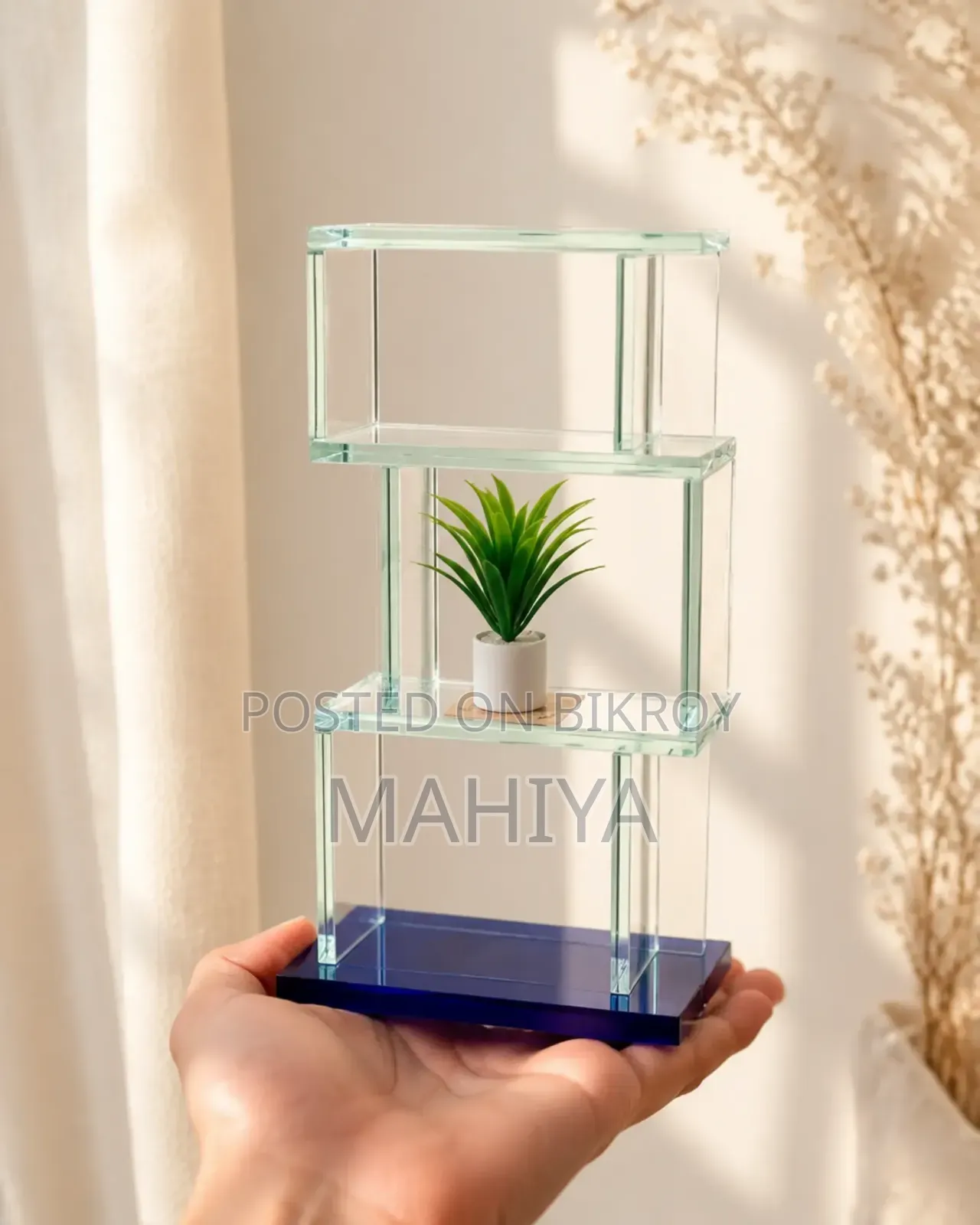 Premium Miniature Acrylic Bookshelf Decor Piece