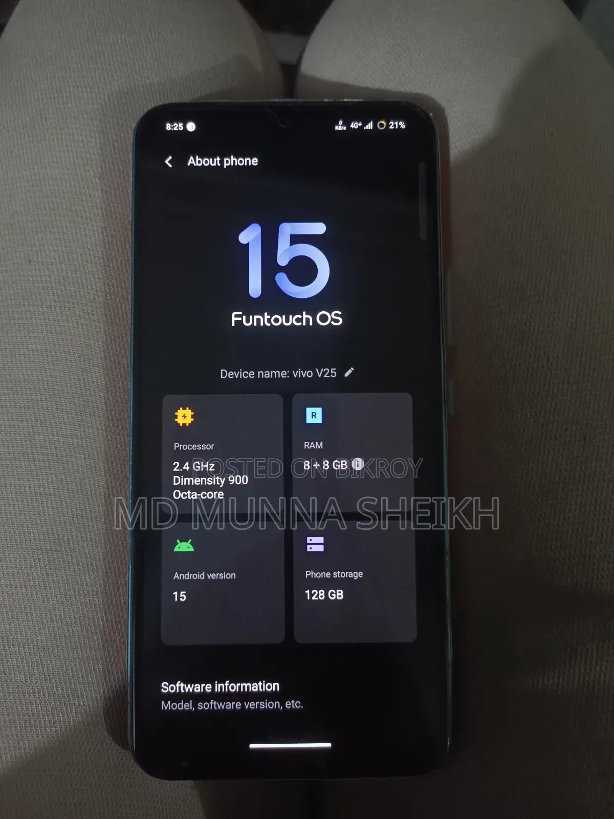 Vivo V25 128 GB Blue