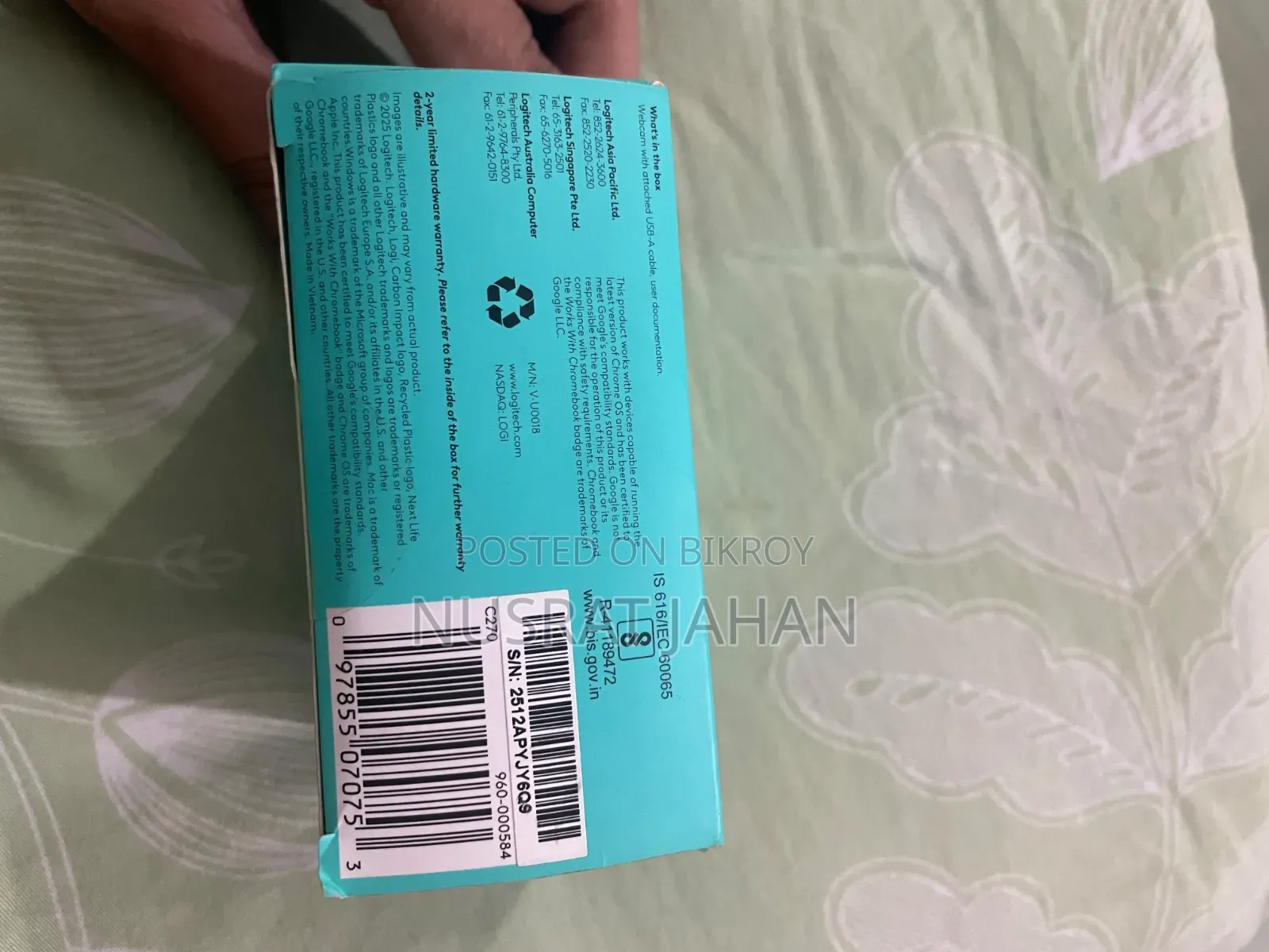 Logitech C270 HD Webcam - Almost New