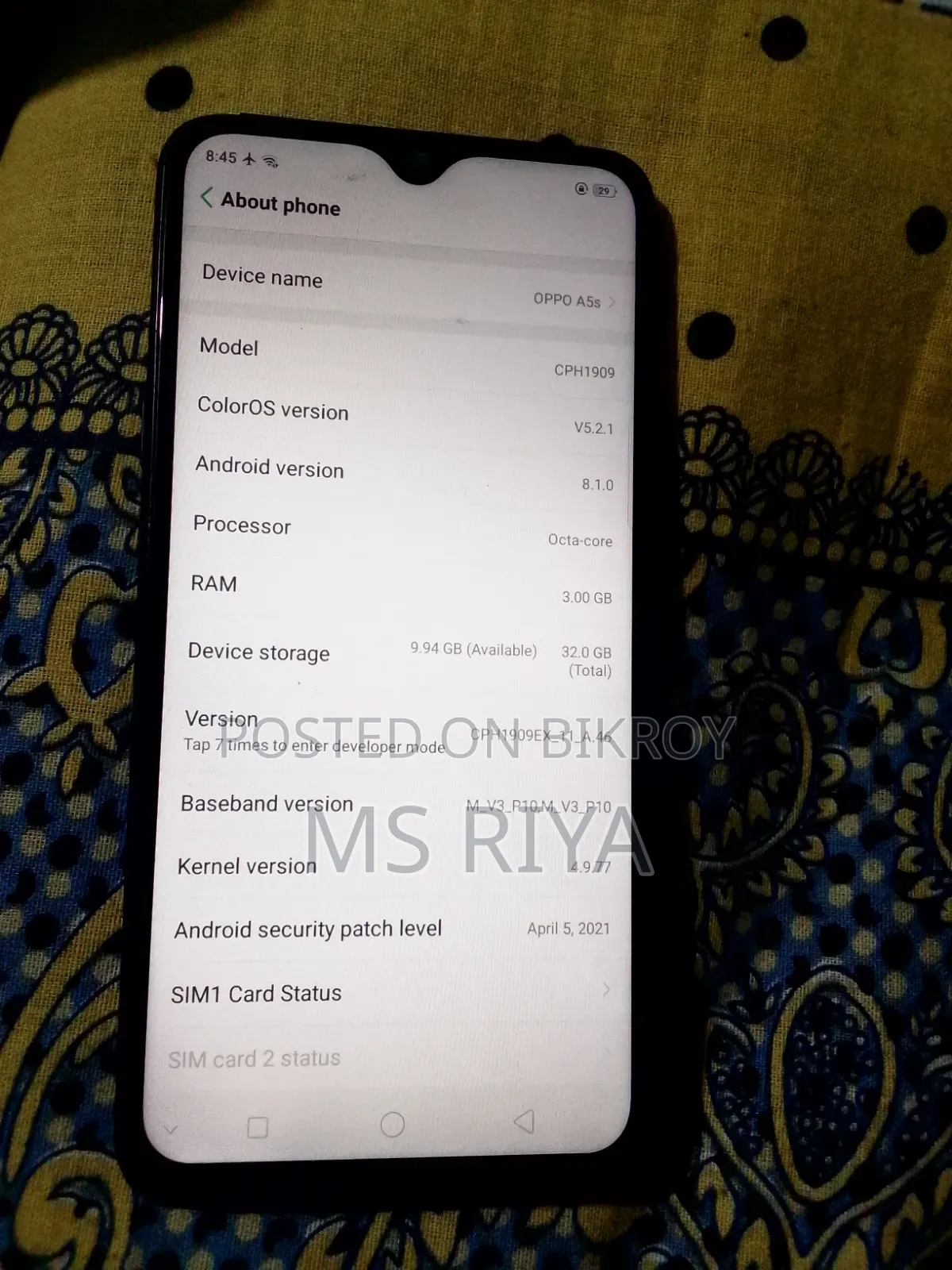 Oppo A5 32 GB Black