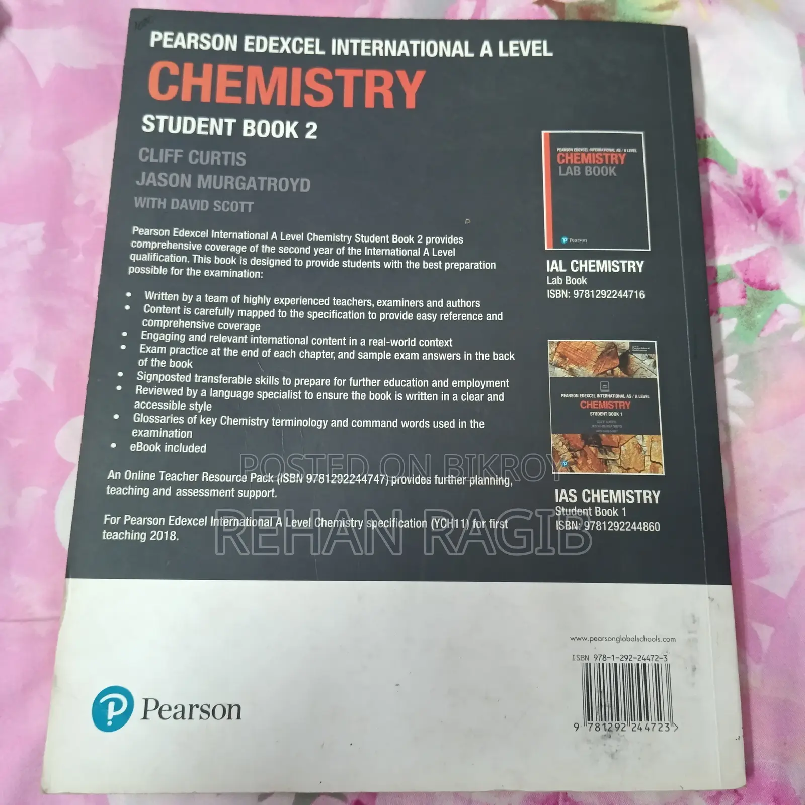 Pearson Edexcel Ial Chemistry Student Book 2