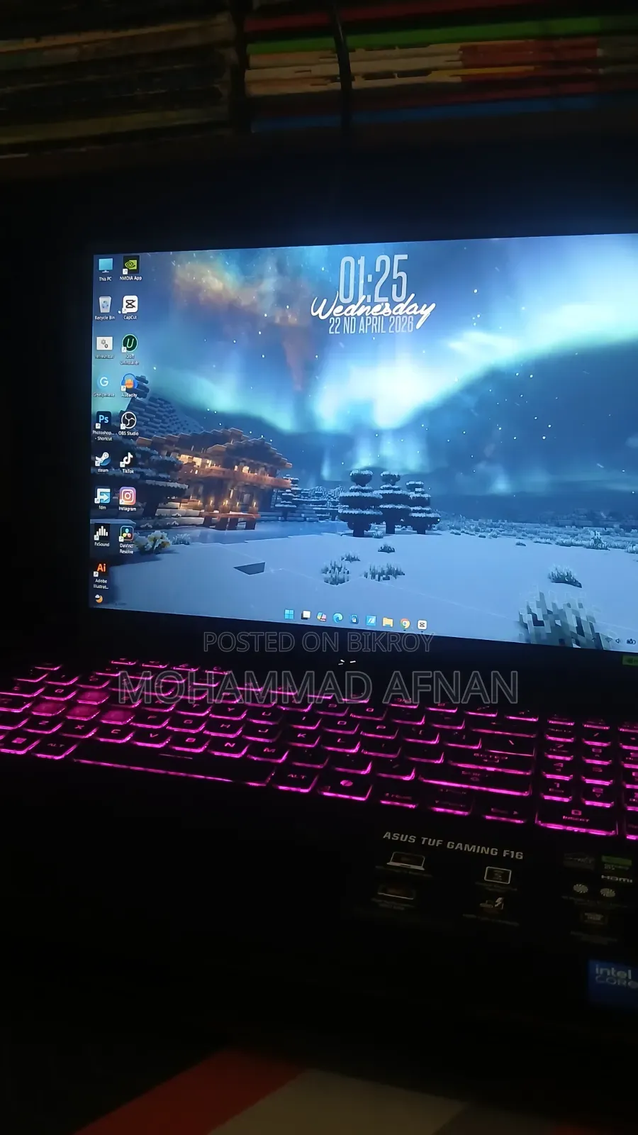 New Laptop Asus TUF Gaming F16 16GB Intel Core i5 SSD 60GB