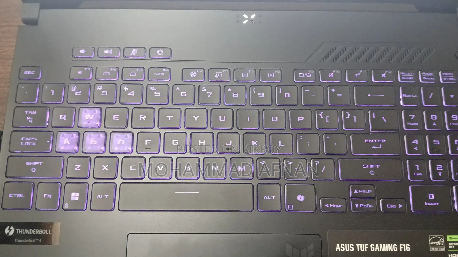 New Laptop Asus TUF Gaming F16 16GB Intel Core i5 SSD 60GB