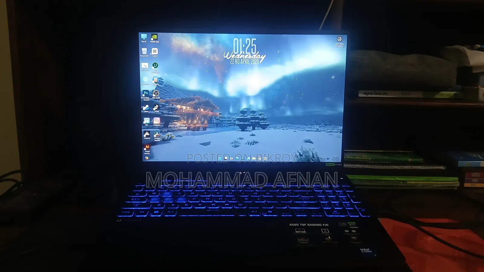 New Laptop Asus TUF Gaming F16 16GB Intel Core i5 SSD 60GB