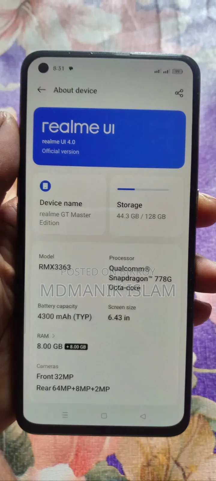Realme GT Master Edition 128 GB White