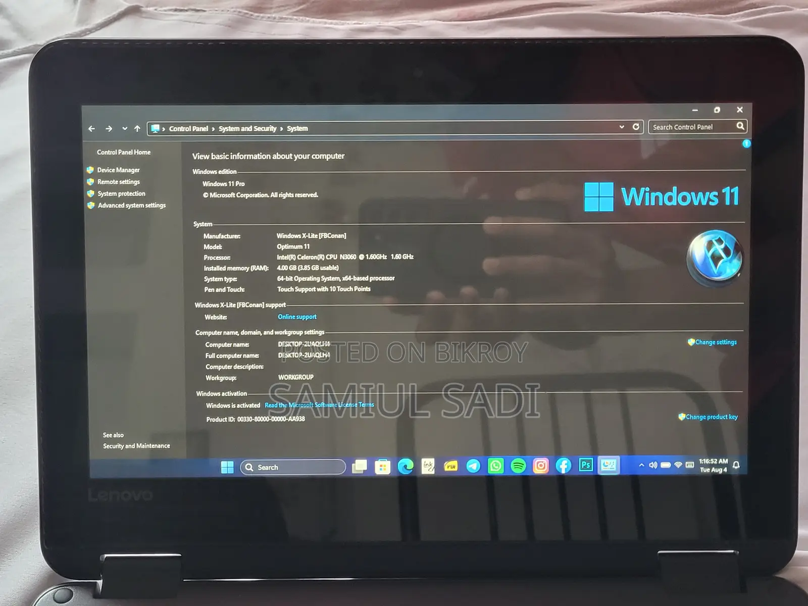 Laptop Lenovo N23 Winbook 4GB eMMC 128GB