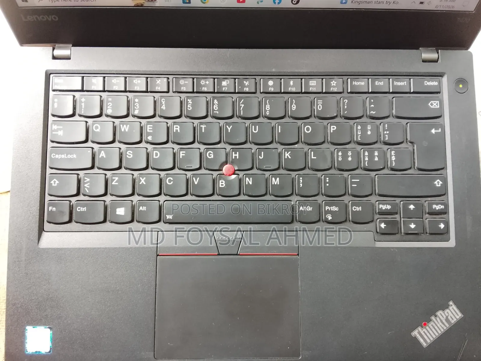 Laptop Lenovo ThinkPad T470 8GB Intel Core i5 SSD 256GB