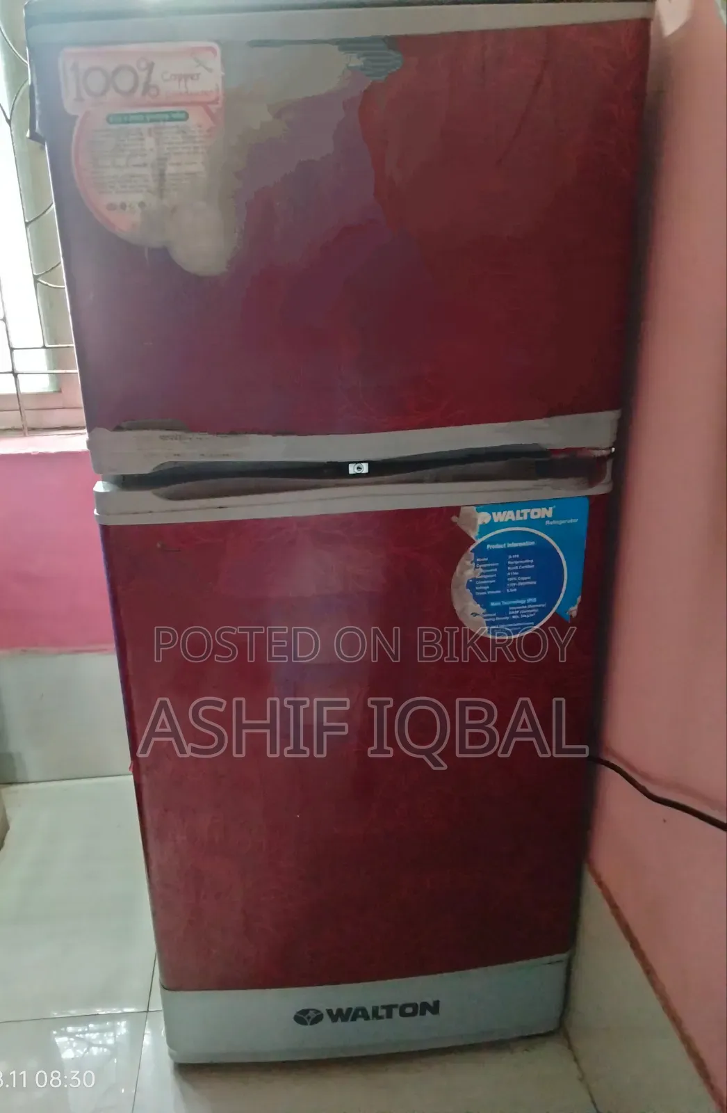 ব্যবহৃত ওয়ালটন রেফ্রিজারেটর ৮.৫ সিএফটি