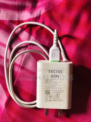 TECNO 45 (Model: U450TIB) Original Fast Adapter.
