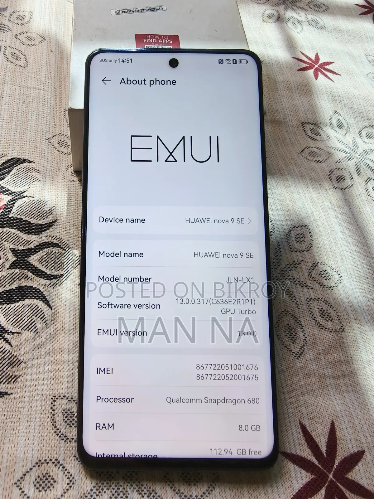 Huawei Nova 9 SE 128 GB Blue