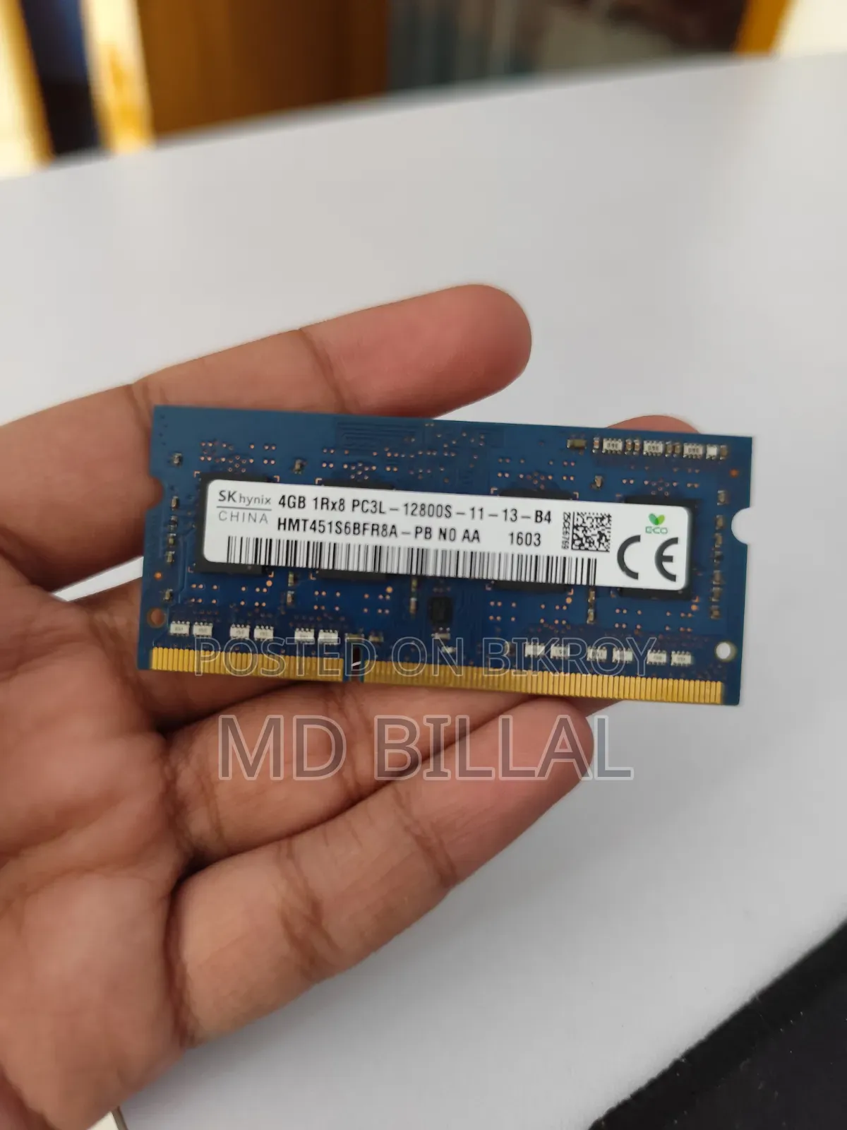 Laptop RAM 4GB DDR3 1600MHz