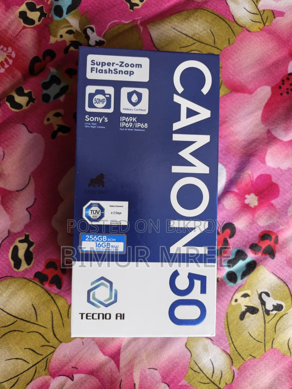 Black Tecno Camon 50 Ultra 256 GB