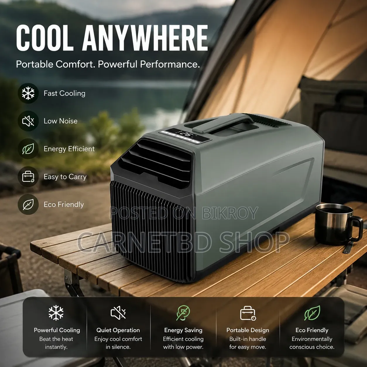 Portable Air Conditioner 4000 BTU (Tent and Small Room)