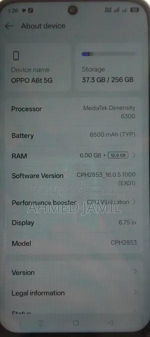 Oppo A93S 5G 256 GB Black