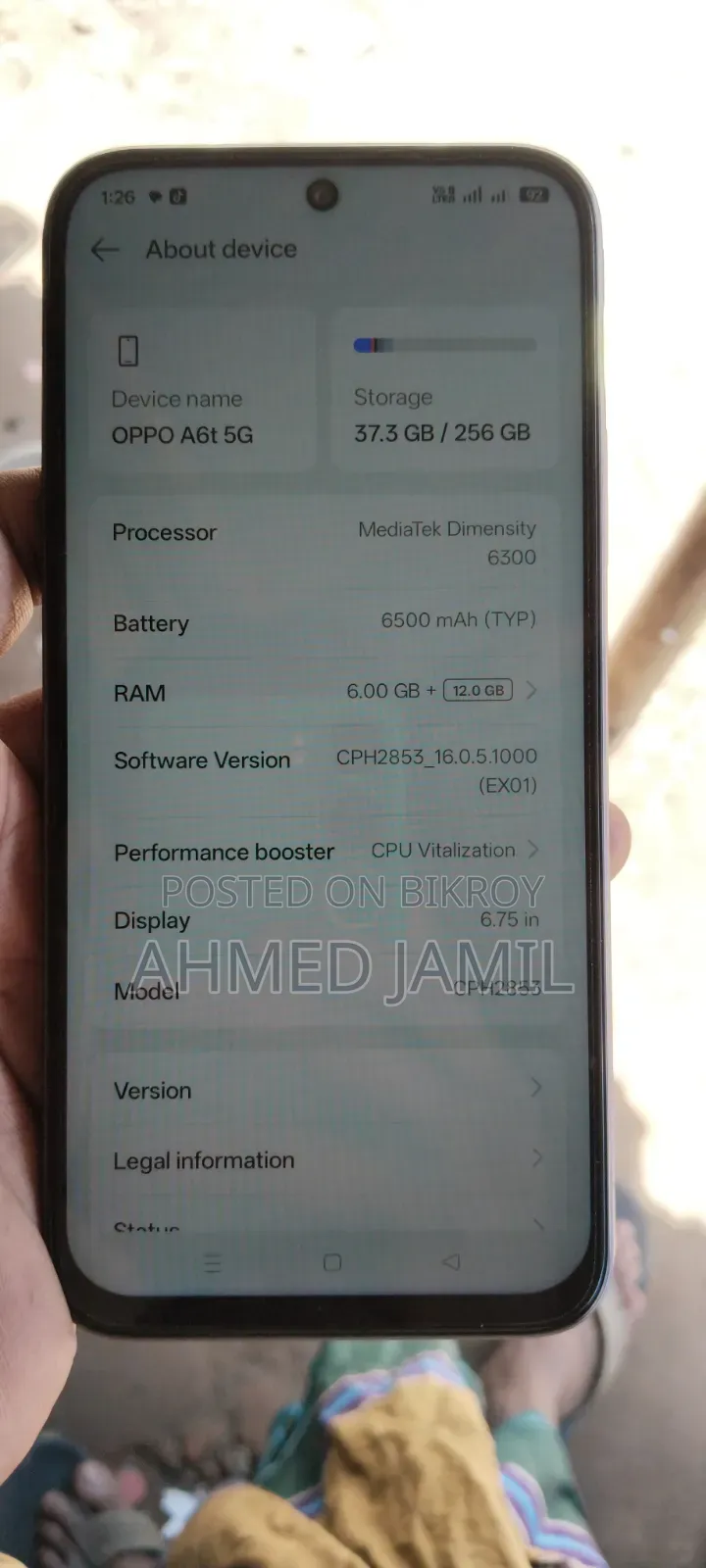 Oppo A93S 5G 256 GB Black