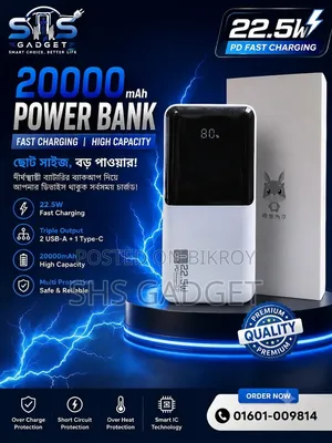Kisonli 20000mAh 22.5W Fast Charging Power Bank