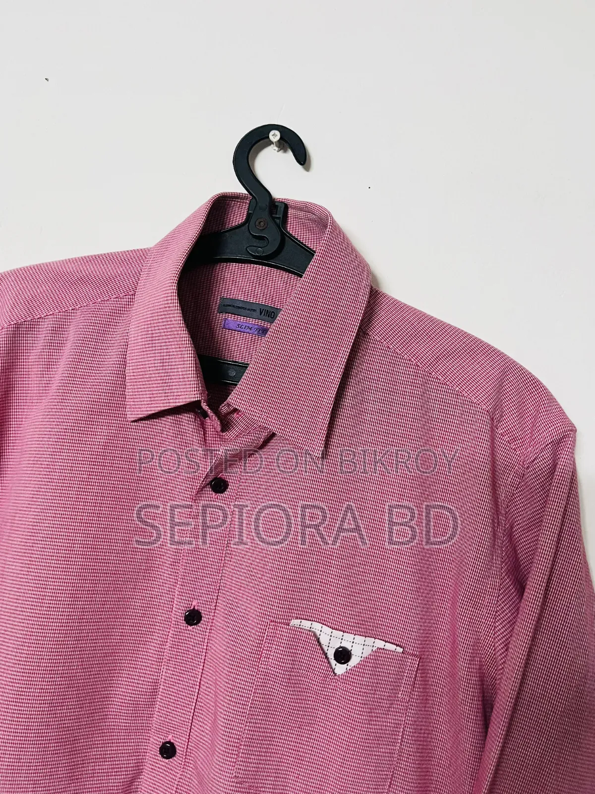 Premium Pink Micro Check Formal Shirt | Slim Fit Full Sleeve