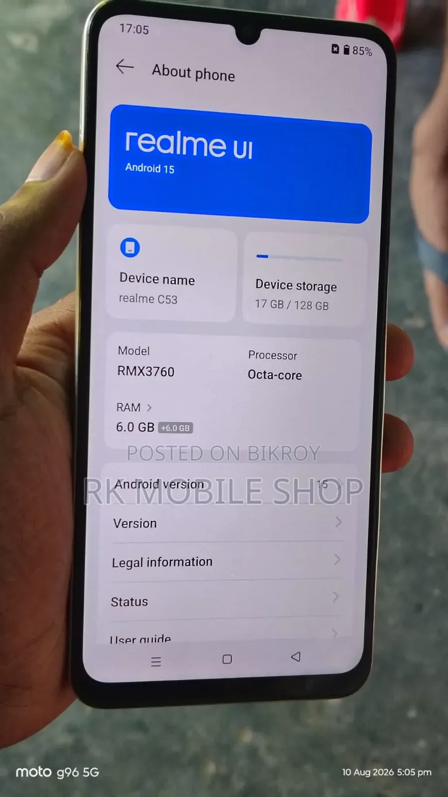 New Realme C53 128 GB Rose Gold