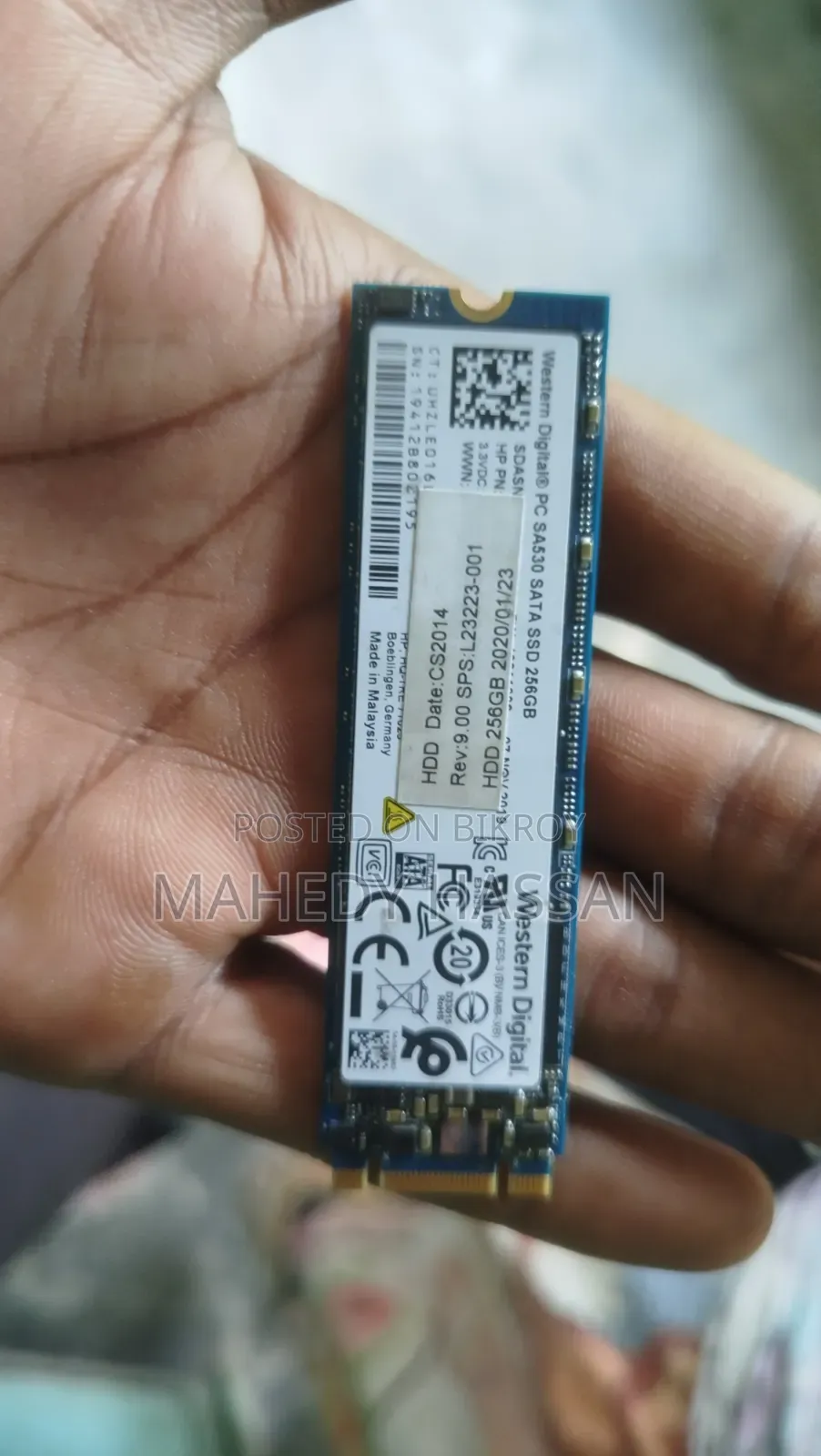ডব্লিউডি এসএ ৫৩০ সাটা এসএসডি ২৫৬জিবি