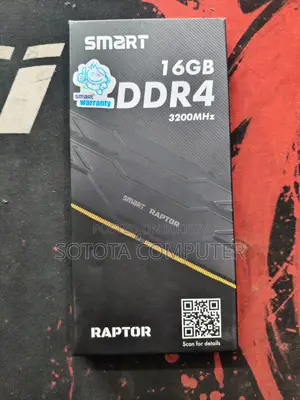 Smart Raptor 16GB DDR4 3200MHz Black Heatsink Desktop RAM