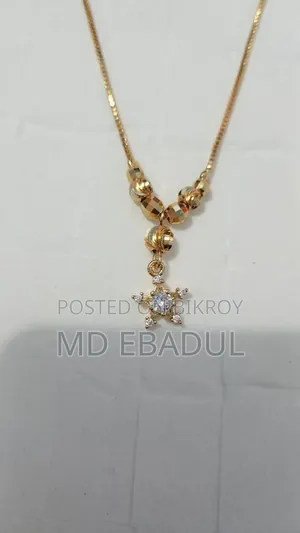 💥Chain Necklace With Jhumka Style Pendant and Stone Drop for Women